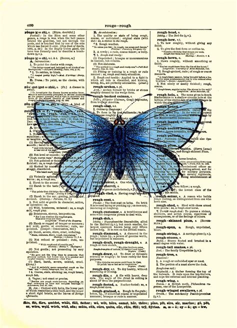 Dictionary Art Print Blue Butterfly By Reimaginationprints On Etsy 10