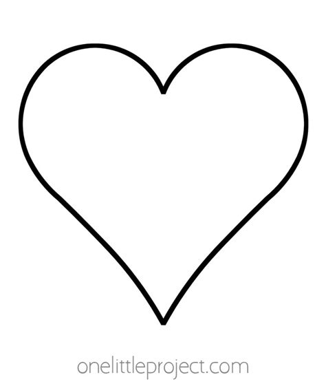 Heart outline free printable heart shapes and templates, 42% off