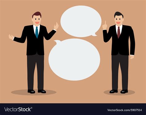 Two Business Men Discussing Royalty Free Vector Image