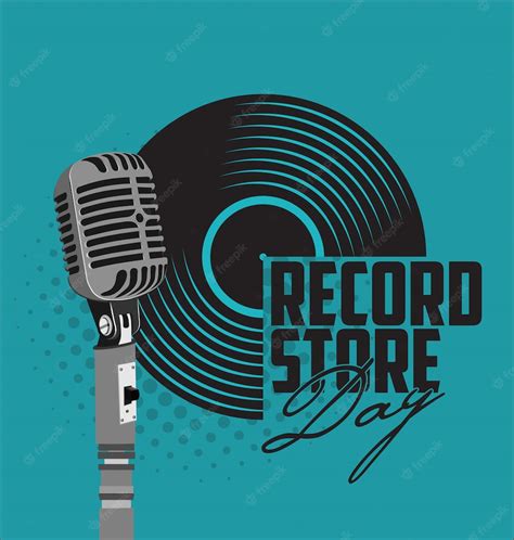 Premium Vector Black Vinyl Record Store Day Flat Concept