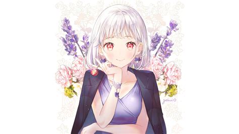 White Haired Red Eyes Anime Girl Wallpapers - Wallpaper Cave