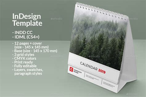 Desk Calendar 2019 By Mikhailmorosin Graphicriver