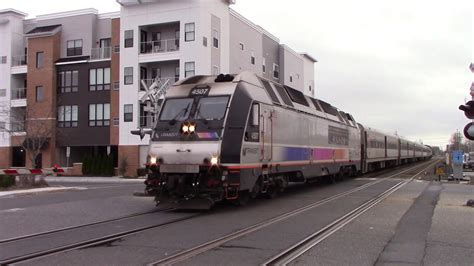 Full Hd 60fps Nj Transit Train 4360 In Belmar With Engines At Each End