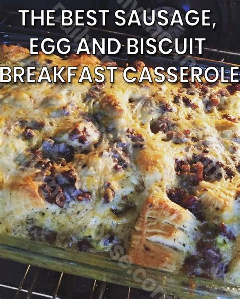 The Best Sausage Egg And Biscuit Breakfast Casserole Dkh