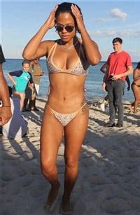 Christina Milian Terrorizes Miami Beach With Her Trashy Ass In A Thong