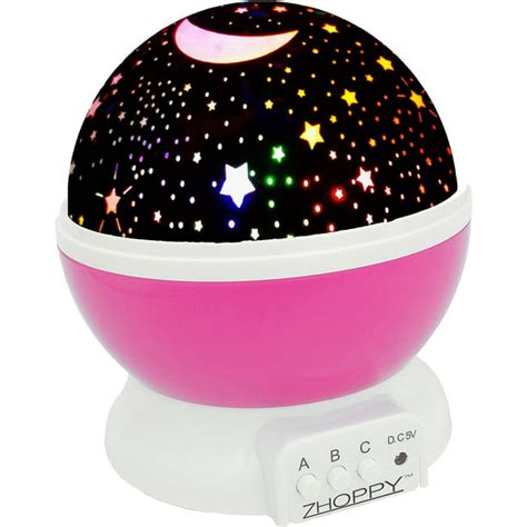 Night Lights For Girls Star And Moon Starlight Projector Bedside Lamp