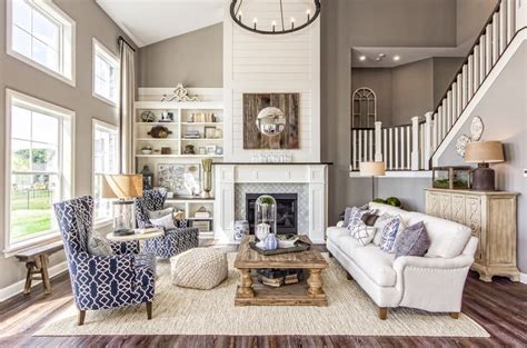 Parade of Homes - Trinity Homes - Two Story Great Room ... How to make an open floor plan feel cozy.