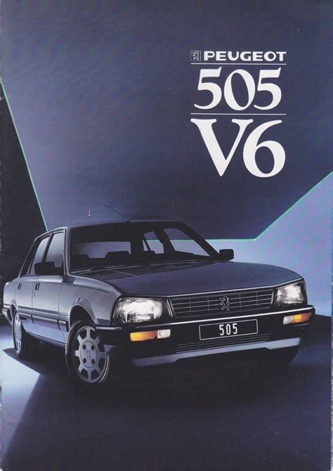 Peugeot 505 V6 Sedan 16 Page Brochure Dutch Language 1987 Voiture