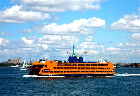 Staten Island Ferry And The Statue Of Liberty New York Photograph By