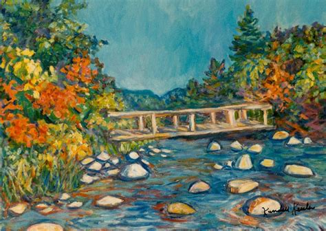 Autumn Bridge Painting By Kendall Kessler Fine Art America