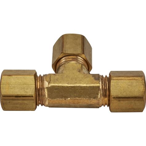 Brass Compression Tube Fitting Tee Union
