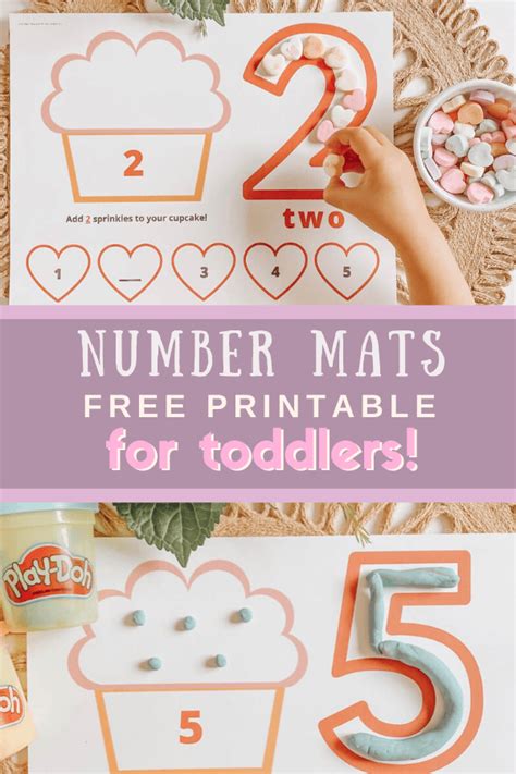 Number Play Dough Mats •valentines Day Learning Activity• • Tiffanie