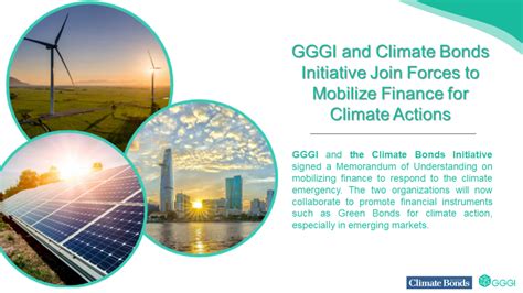 Gggi And Climate Bonds Initiative Join Forces To Mobilize Finance For