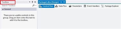 Ssis Toolbox Is Not Visible In Sql Server Data Tools