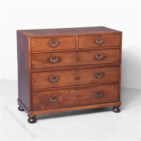Quality Mahogany Two Part Campaign Chest Antiques Atlas