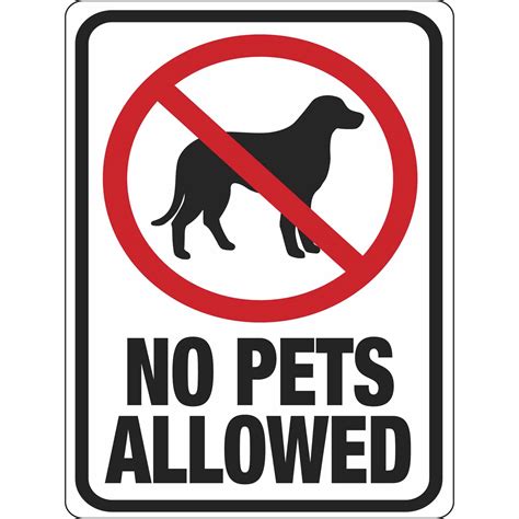 Some do, in fact, prohibit aquariums or restrict. HY-KO No Pets Allowed Sign - House Numbers | Mitre 10™