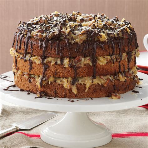 Reduce the speed to low and add boiling water to the cake batter a little bit at a time. German Chocolate Cake Recipe | Taste of Home