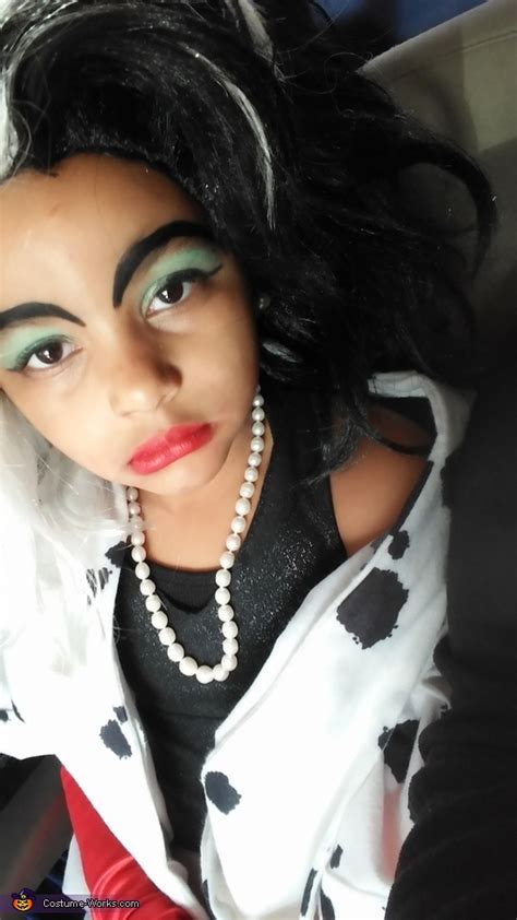 Cruella de vil is a fictional character in english author dodie smith's 1956 novel the hundred and one dalmatians. Cruella de Ville Girl's Costume | DIY Costumes Under $45 ...