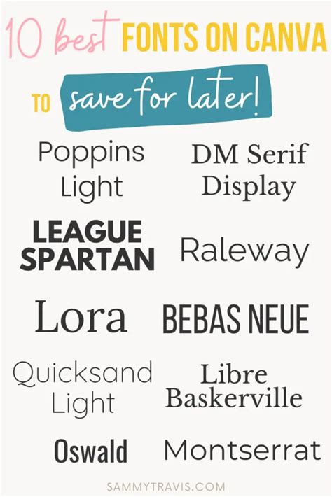 25 Best Free Fonts In Canva In 2023 A Guide For Designers Samantha