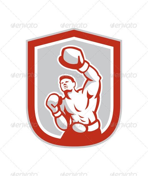 Boxer Boxing Punching In Shield By Patrimonio Graphicriver