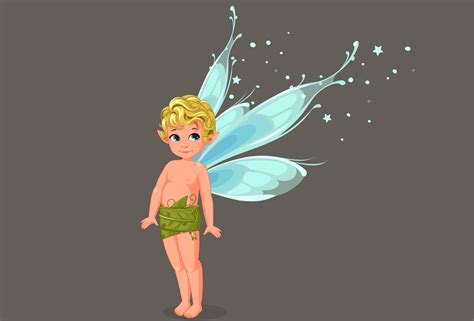 Cute Little Boy Fairy 534191 Vector Art At Vecteezy