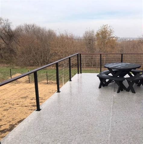 In particular, these railings include stainless steel cables and posts made of aluminum, wood, or composites, and a system costs roughly $125 to $150 per linear foot. Cable rail deck posts | Cable railing, Deck posts, Building a deck