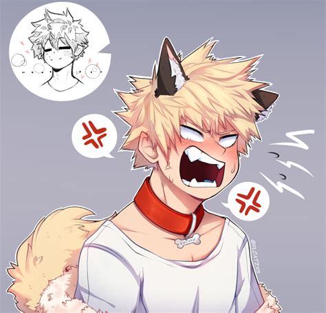 Bakugou Katsuki Angry Pomeranian Anime Canvas Eo