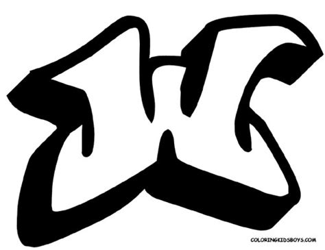 The Letter K Is Made Up Of Black And White Graffiti Letters Which