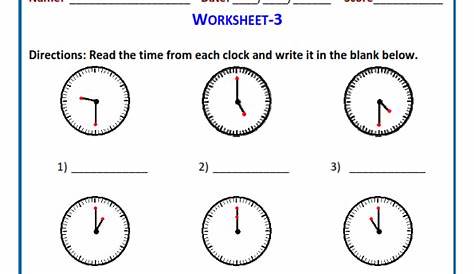 grade 3 math worksheet time
