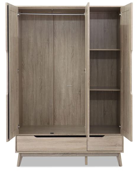 Fella 3 Door Wardrobe / Cloth Storage Cabinet / Swing Door Cabinet 