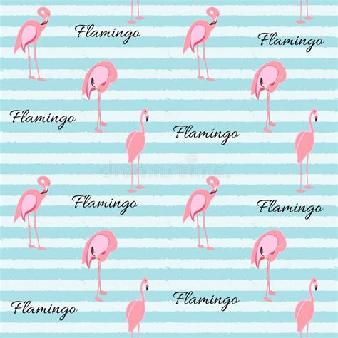 Colorful Pink Flamingo Seamless Pattern Background Vector Stock Vector