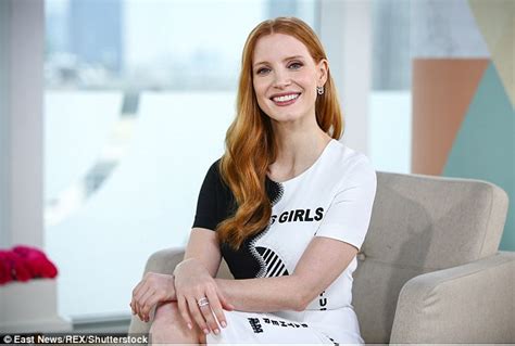 Jessica Chastain Catches The Eye In Black And White Dress Daily Mail Online