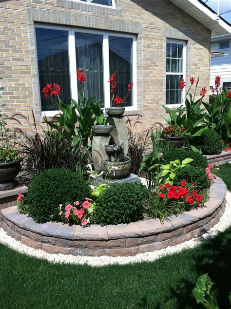 Front Yard Landscape Ideas With Fountain Vent Cyberzine Photo Gallery