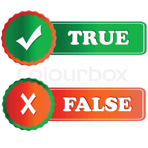 Buttons True And False Stock Vector Colourbox