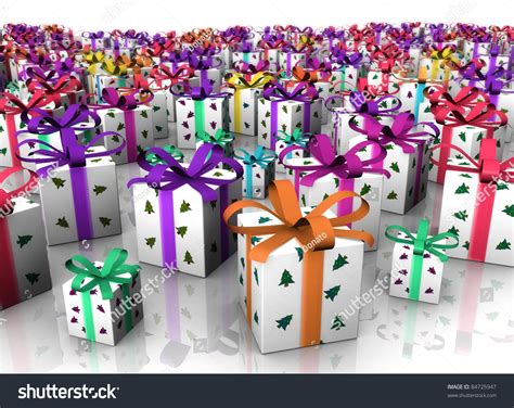 Hundreds Of Christmas Ts With Colorful Packages Stock Photo 84725947