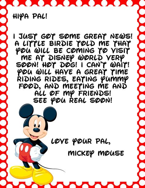 Free Youre Going To Disney World Printable Letters And Tickets