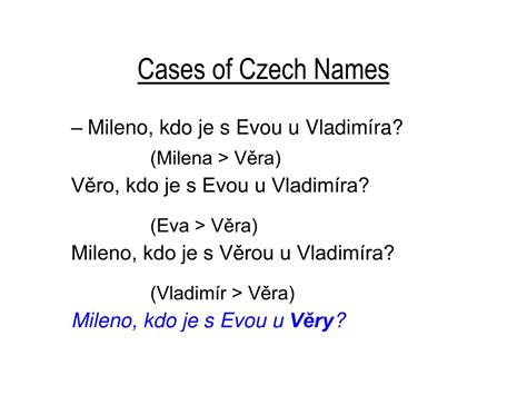Ppt Cases Of Czech Names Powerpoint Presentation Free Download Id