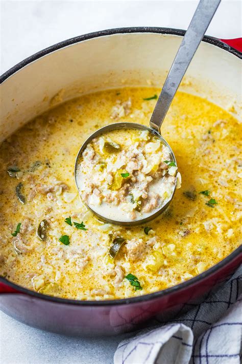 Grab your free printable recipe card for our instant pot buffalo chicken and cauliflower recipe Creamy Cauliflower Rice Chicken Soup Recipe — Eatwell101