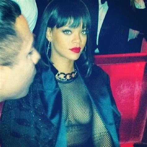 Rihanna Braless See Through At Balmain Fashion Show Afterparty Telegraph