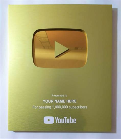 Custom Youtube Gold Play Button Youtube Subscribers Ideas Of