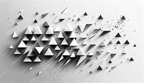 Premium Ai Image Abstract Geometric Triangles Futuristic Technology