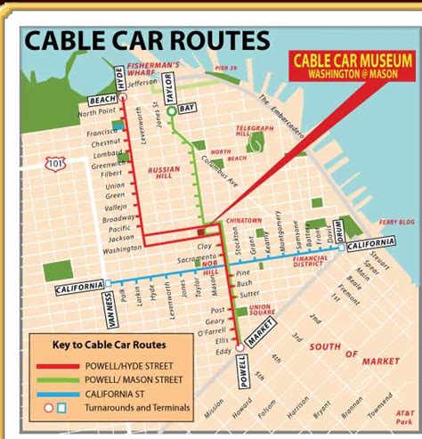 Cable Car Stops San Francisco Map US States Map