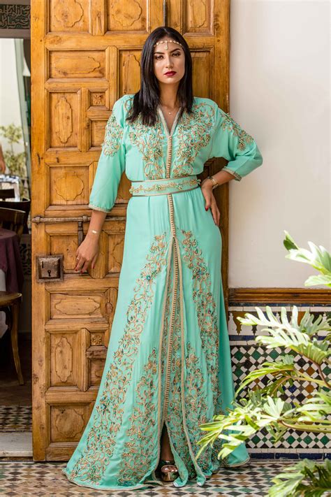 Caftan Modeling Model Mode Beldy Traditionel Moderne Moroccan Caftan Fashion Maxi Dress