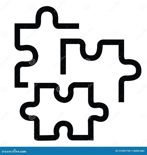 Illustration Vectorielle Dun Ensemble De Puzzles Multiples