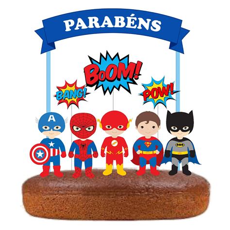 Super Héroes Bebés Toppers Para Tartas Tortas Pasteles Bizcochos O