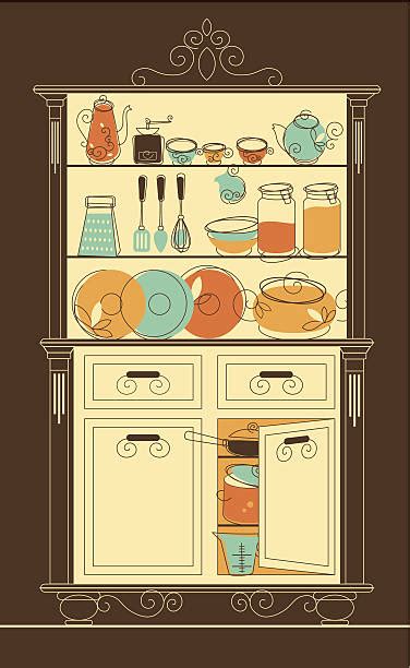 Best Wood Kitchen Cabinets Illustrations Royalty Free Vector Graphics