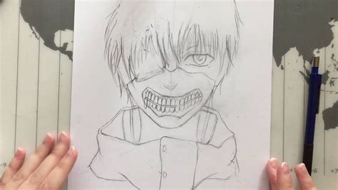 How To Draw Kaneki Ken Tokyo Ghoul Part One Youtube
