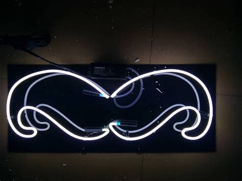 Neon City Moustache Glass Tube Neon Sign Sculpture Neon Sign Light 17 W