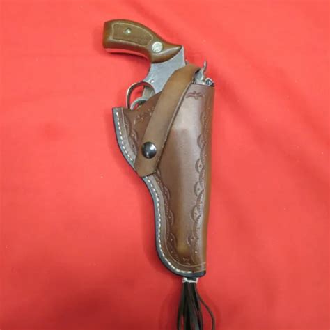 Western Leather Holster For Smith And Wesson Model 34 22 Cal Revolver