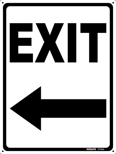 Traffic Exit Left Arrow Sign Westpeak New Zealand